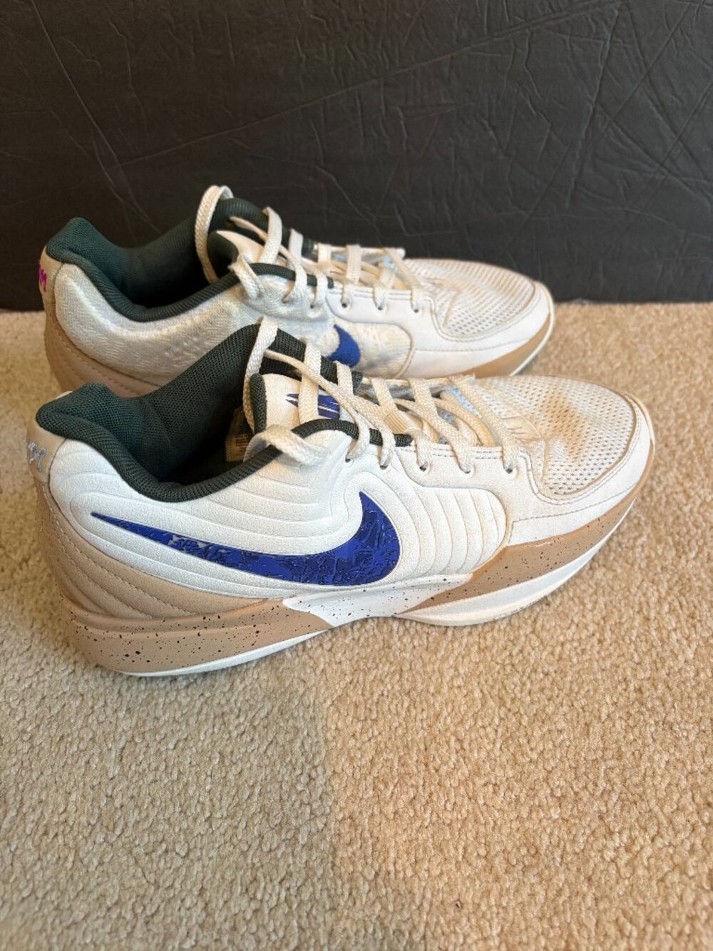 Nike Ja 2 The Woods Basketball Shoes Men's Size 8 White Blue Beige FD7328-101